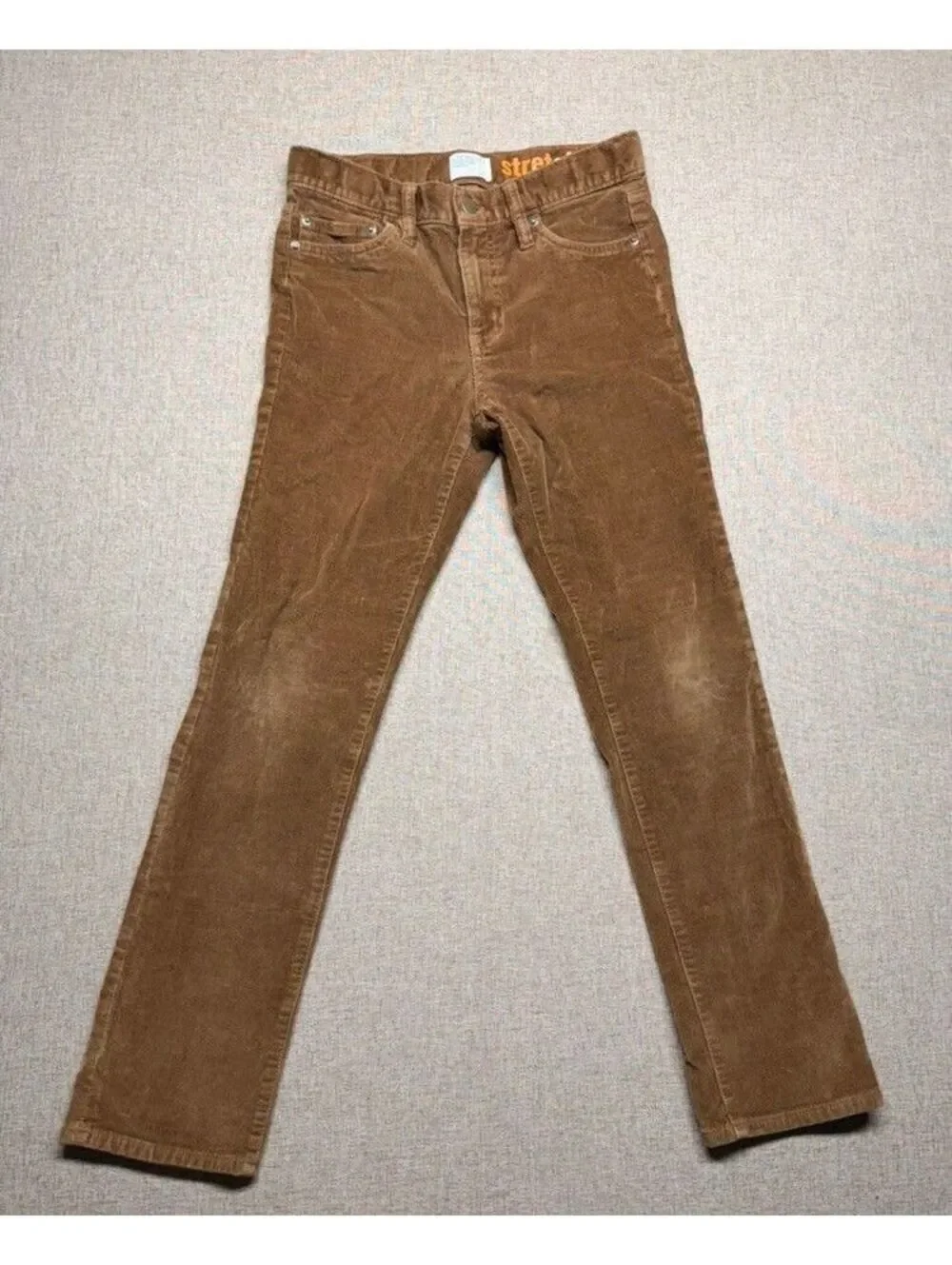Crewcuts J.Crew Boys Size 12 Brown Corduroy Pants Stretch Adjustable Waist